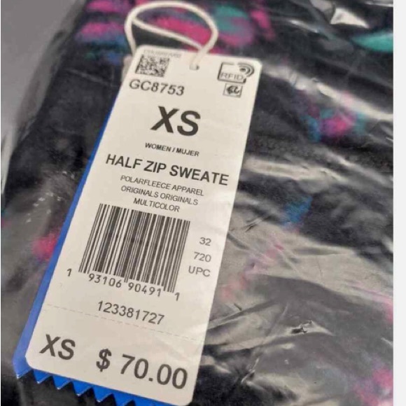 ADIDAS 1/4 ZIP FLEECE CROPPED JACKET💖 - Picture 15 of 15